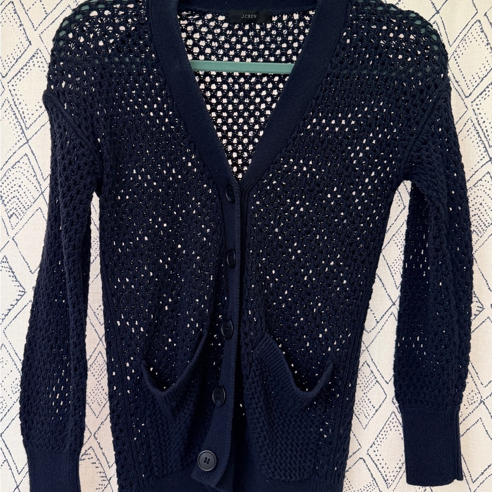 J. CrewNavy Open-Knit Sweater